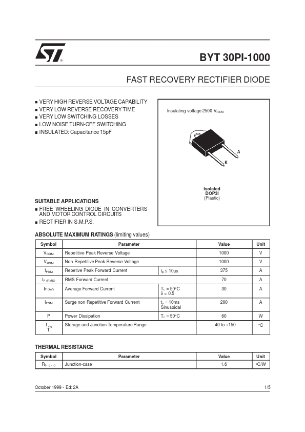 BYT30PI-1000