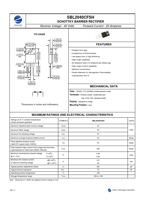 SBL2040CFSH