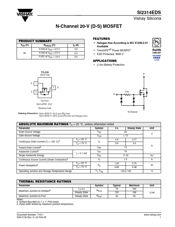 SI2314EDS