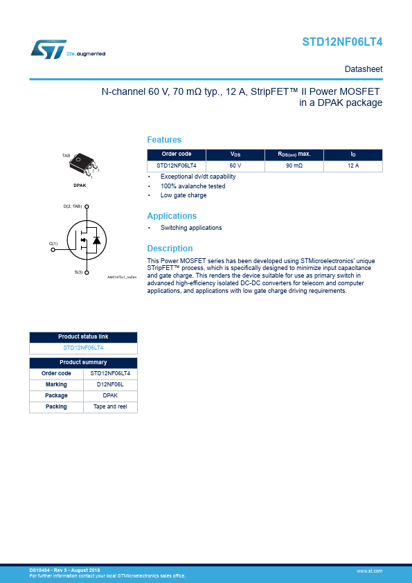 STD12NF06LT4