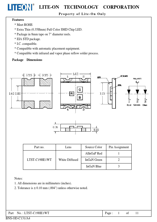 LTST-C19HE1WT