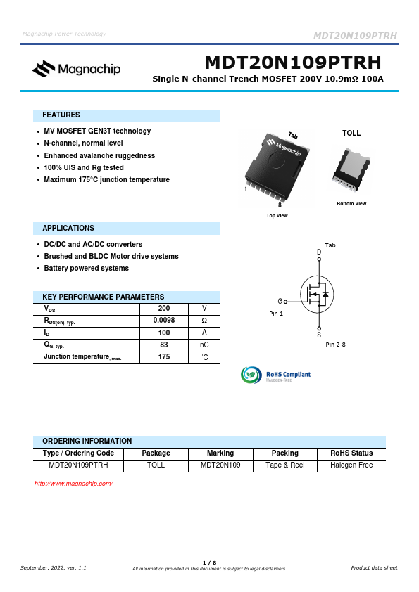 MDT20N109PTRH