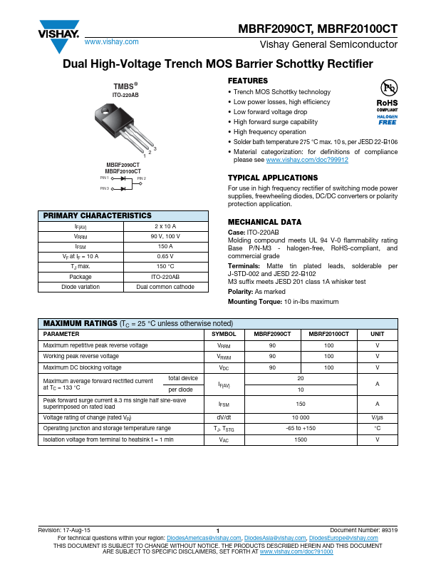 MBRF2090CT