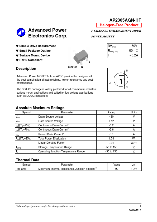 AP2305AGN-HF