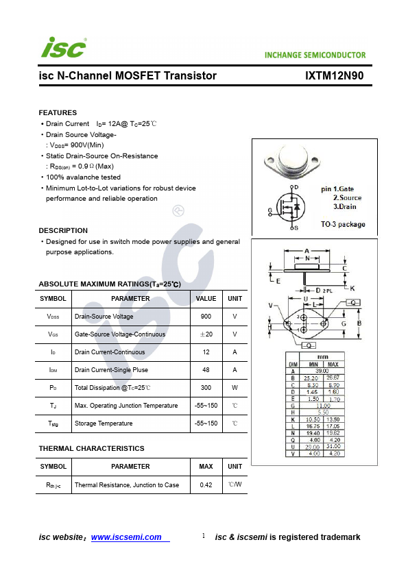 IXTM12N90