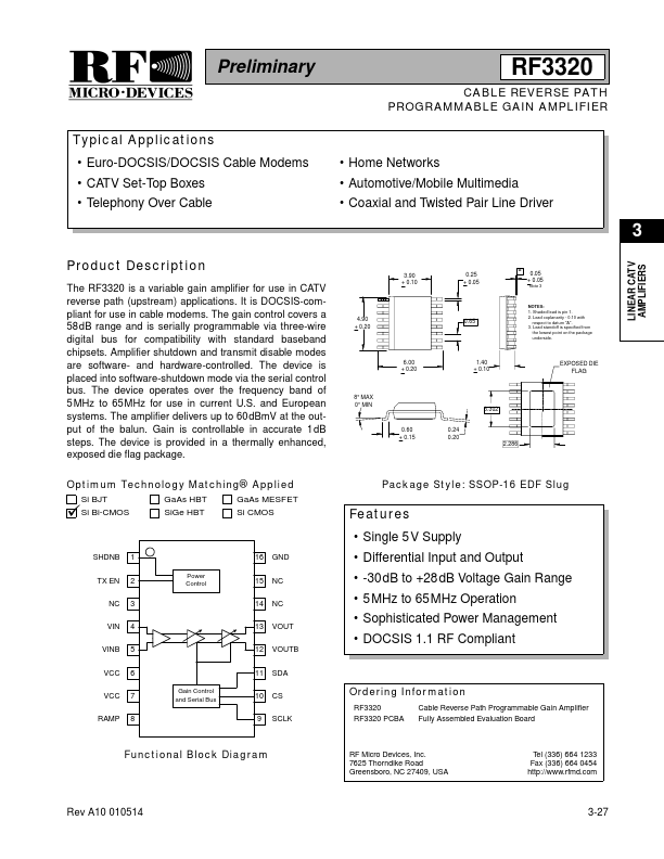 RF3320PCBA