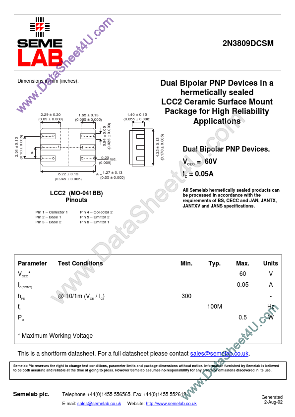 2N3809DCSM