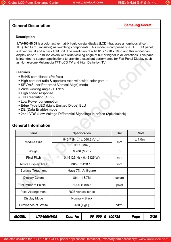 LTA400HM08