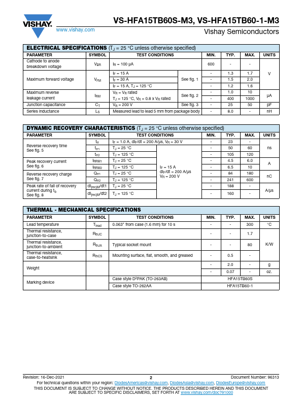 VS-HFA15TB60S-M3