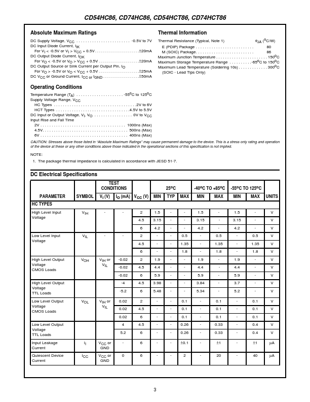 CD74HC86