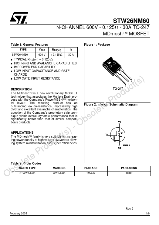 STW26NM60