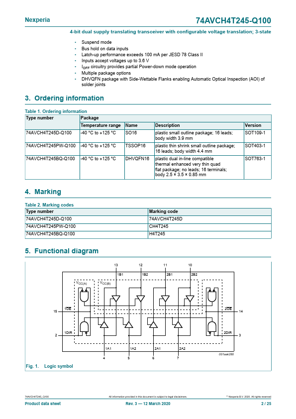 74AVCH4T245-Q100