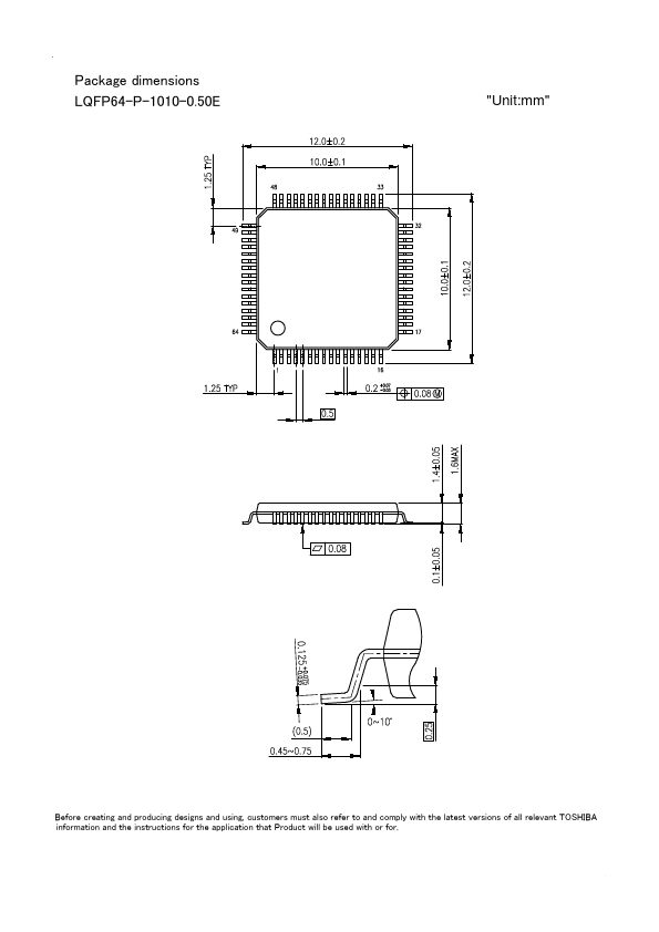 LQFP64-P-1010-0.50E