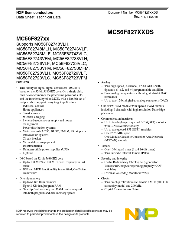 MC56F82733MFM