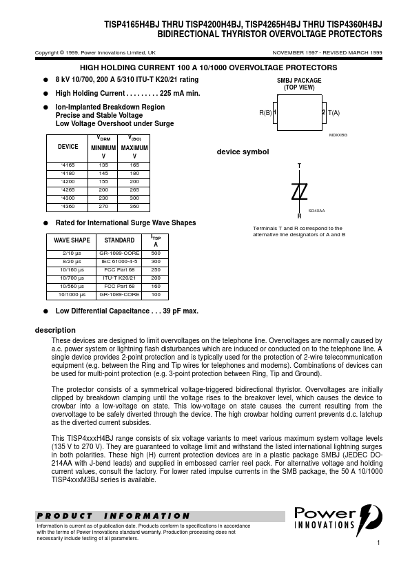 TISP4200H4BJ