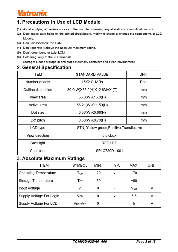 TC1602D-01RA0