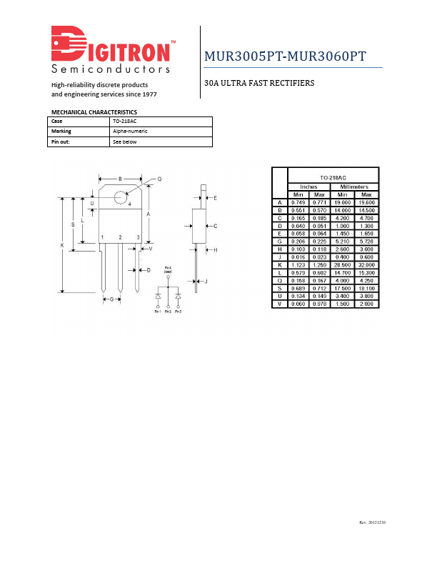 MUR3040PT