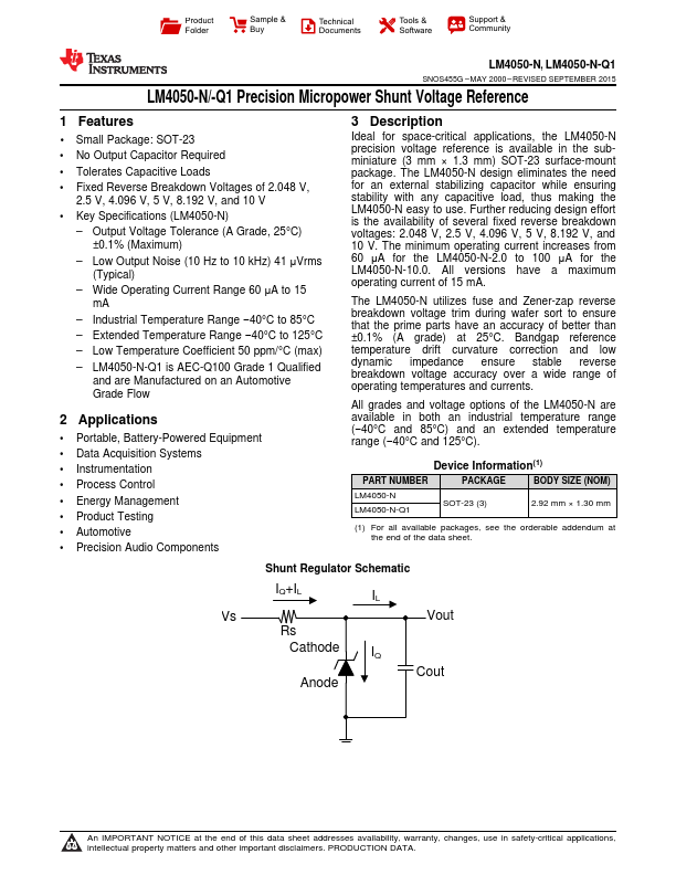 LM4050-N-Q1