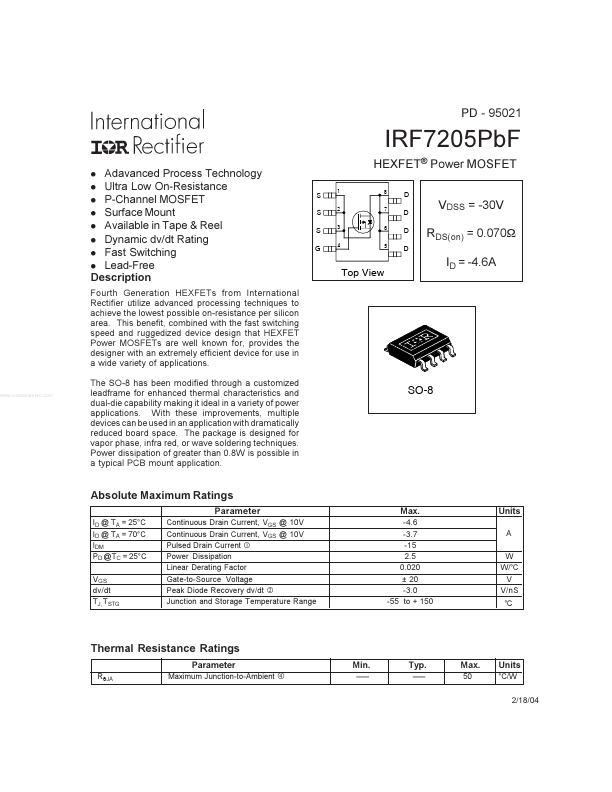 IRF7205PBF