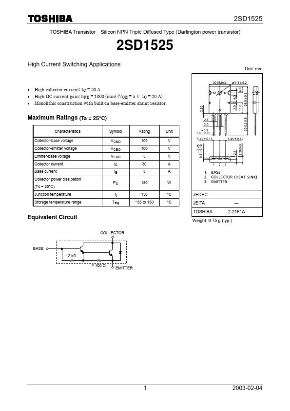 2SD1525