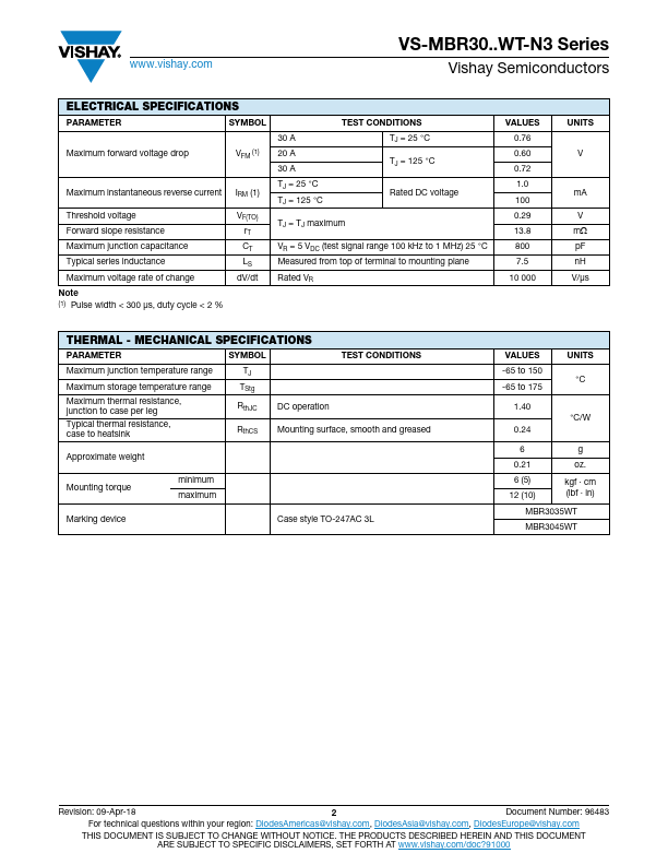 VS-MBR3035WT-N3