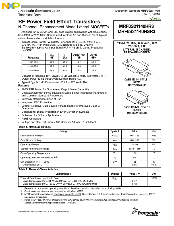 MRF8S21140HSR3