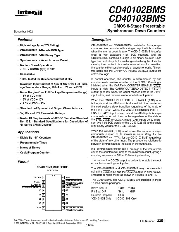 CD40102BMS