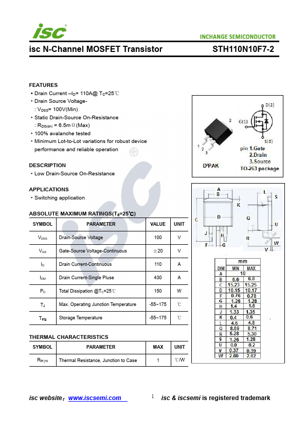 STH110N10F7-2