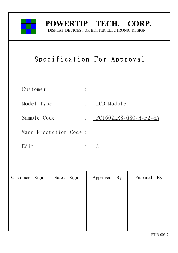 PC1602LRS-GSO-H-P2-S