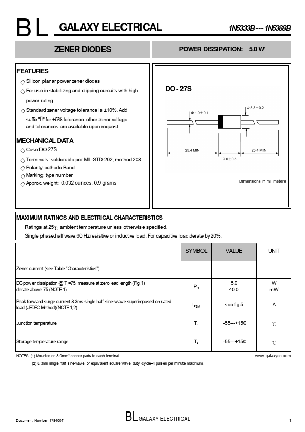 1N5340B