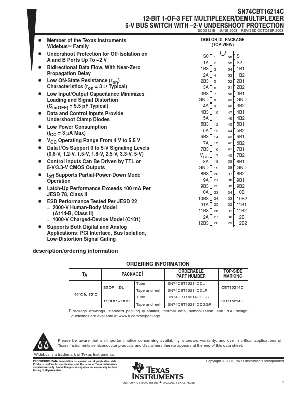 SN74CBT16214C