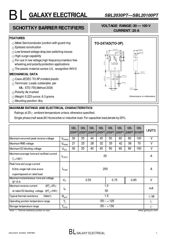 SBL2080PT