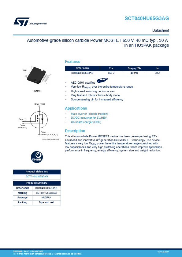 SCT040HU65G3AG