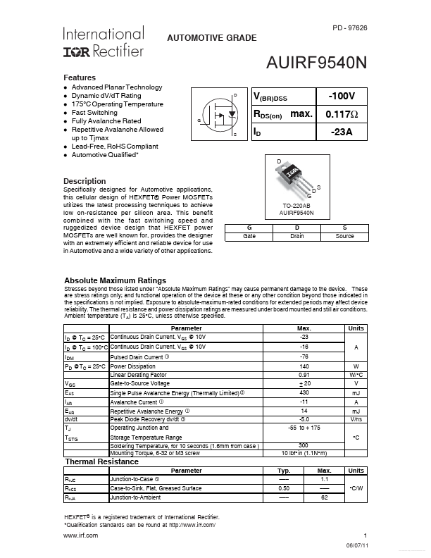 AUIRF9540N