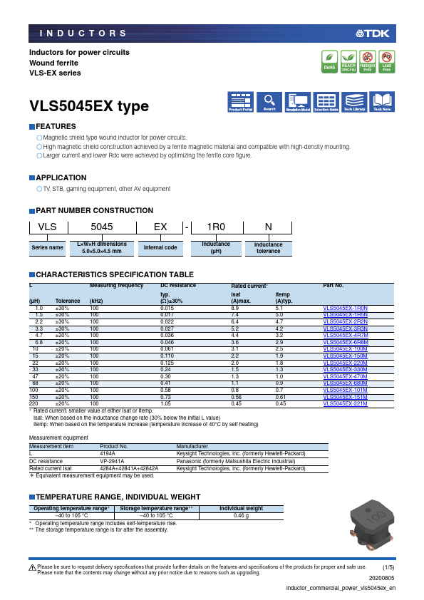 VLS5045EX-221M