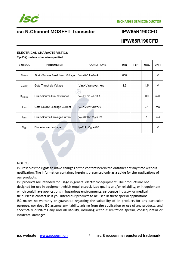 IPW65R190CFD