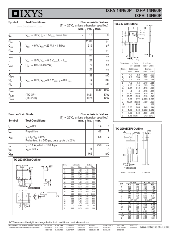 IXFH14N60P