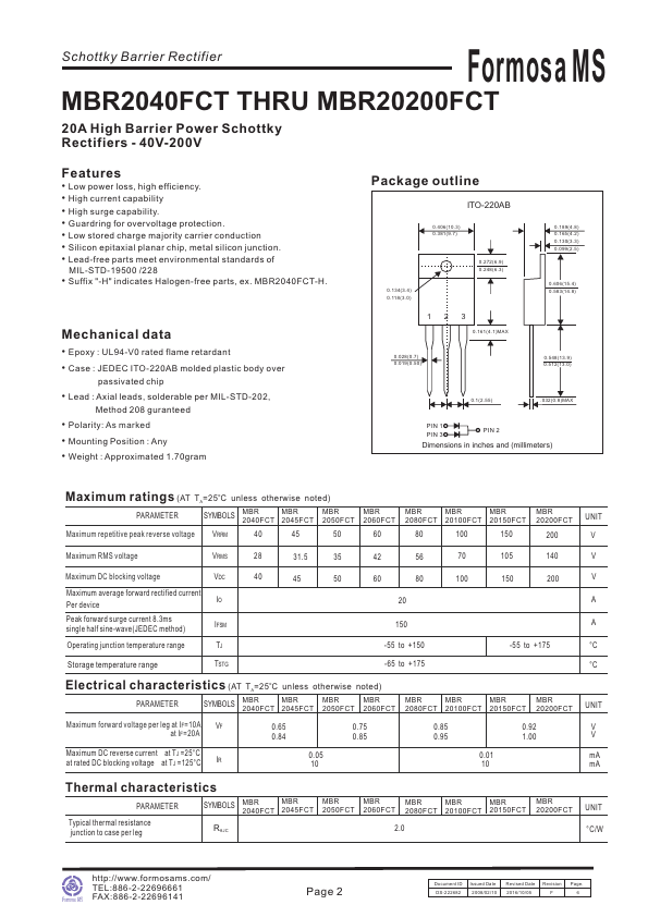 MBR2050FCT