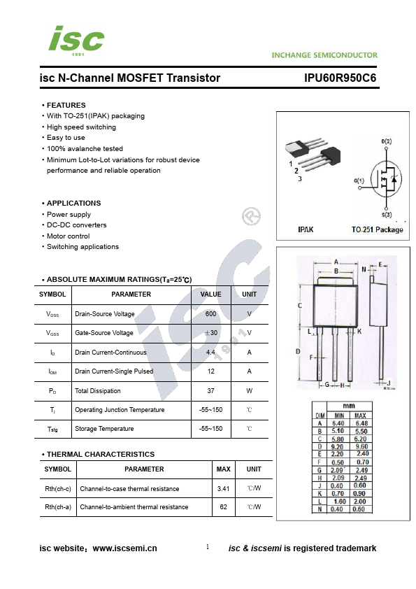 IPU60R950C6