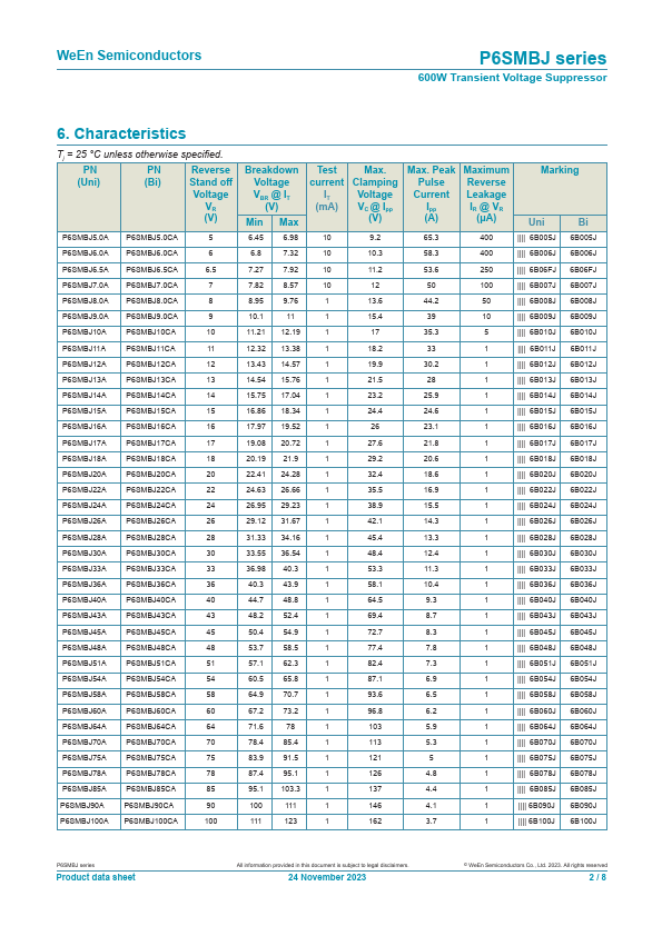 P6SMBJ9.0CA