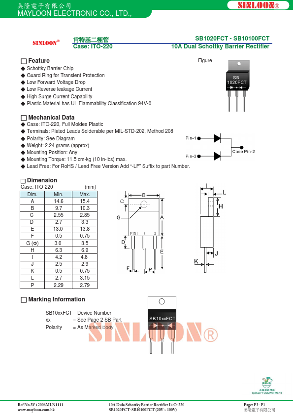 SB1020FCT