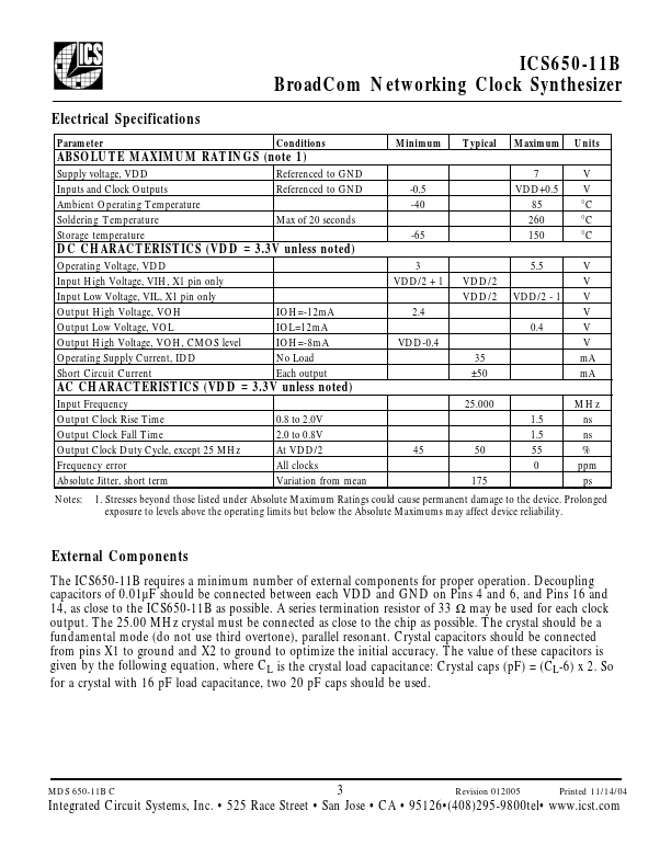 ICS650-11B