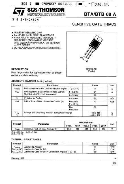 BTA08A-200A