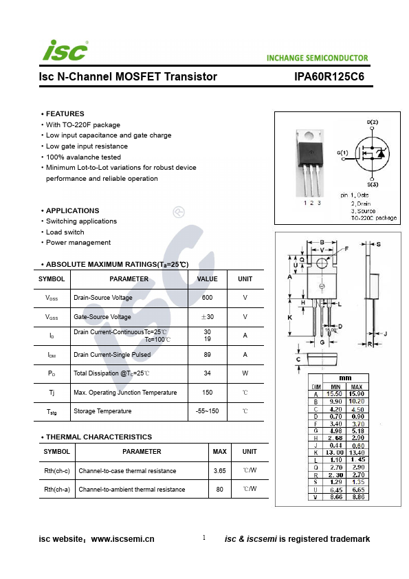 IPA60R125C6