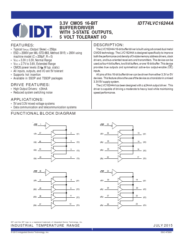 IDT74LVC16244A