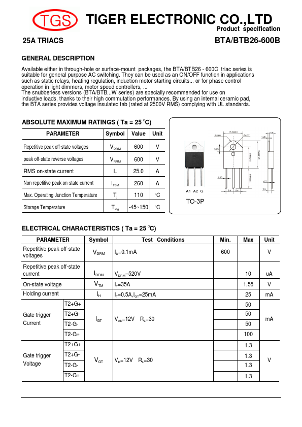 BTA26-600B