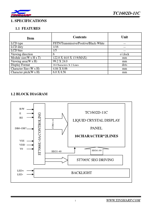 TC1602D-11C