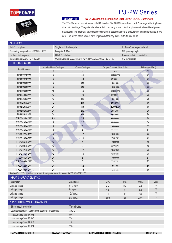 TPJ0503SA-2W