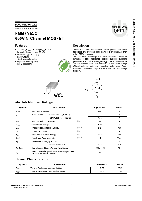 FQB7N65C