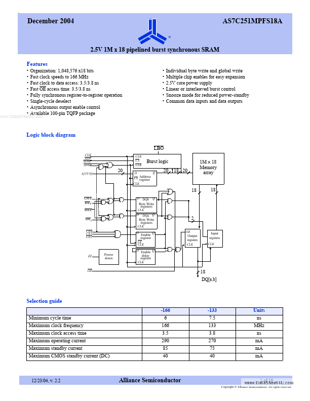 AS7C251MPFS18A